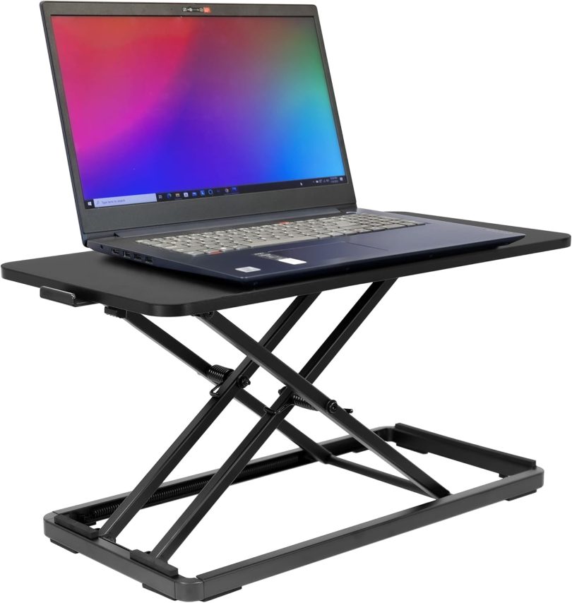 Standing Keyboard Tray, Adjustable Height Keyboard Riser for Desktop, Ergonomic Sit Stand Key board and Mouse Platform, Ergonomic Lifter for Keyboard and Laptops 23.6 x 11.8 Inch - Image 2