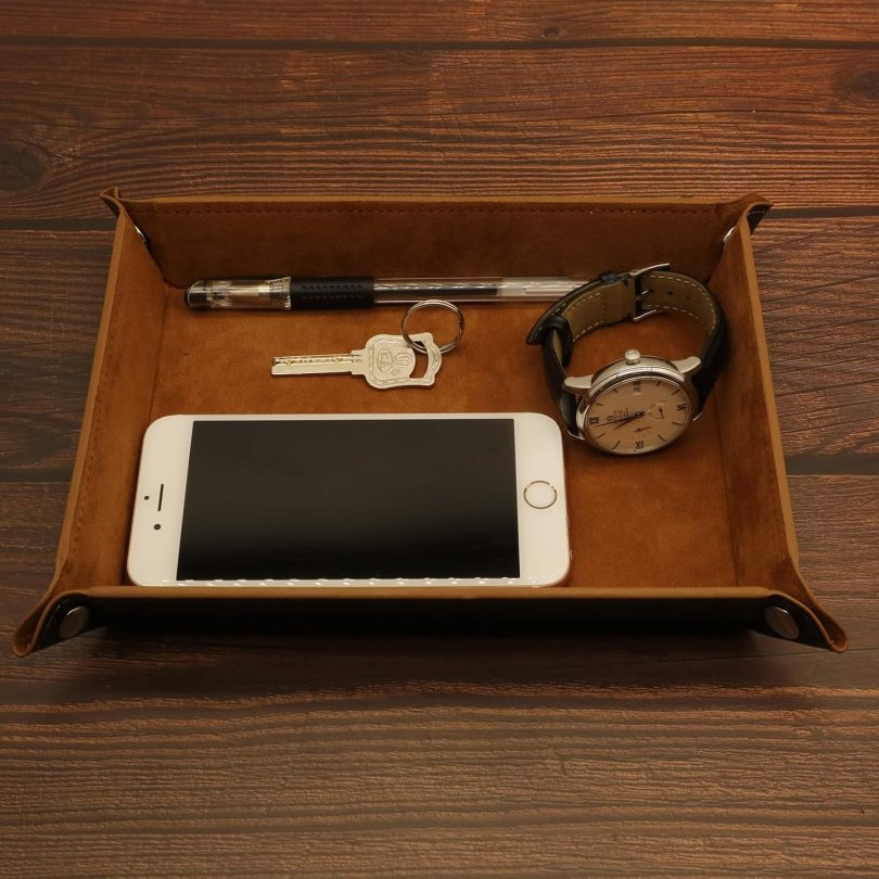 Valet Organizer - Catchall Tray for Jewelry, Wallets, Watches, Keys, Coins, Phones, Glasses - Perfect for Nightstand, Desk, Entryway - Image 5